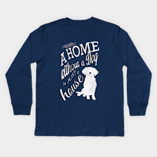 Home with Dog Kids Long Sleeve T-Shirt